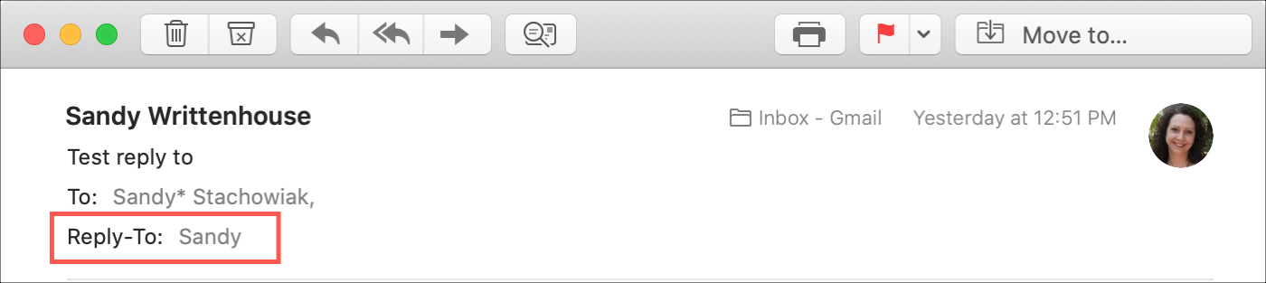 Добавить ответ на адрес в Mail Mac