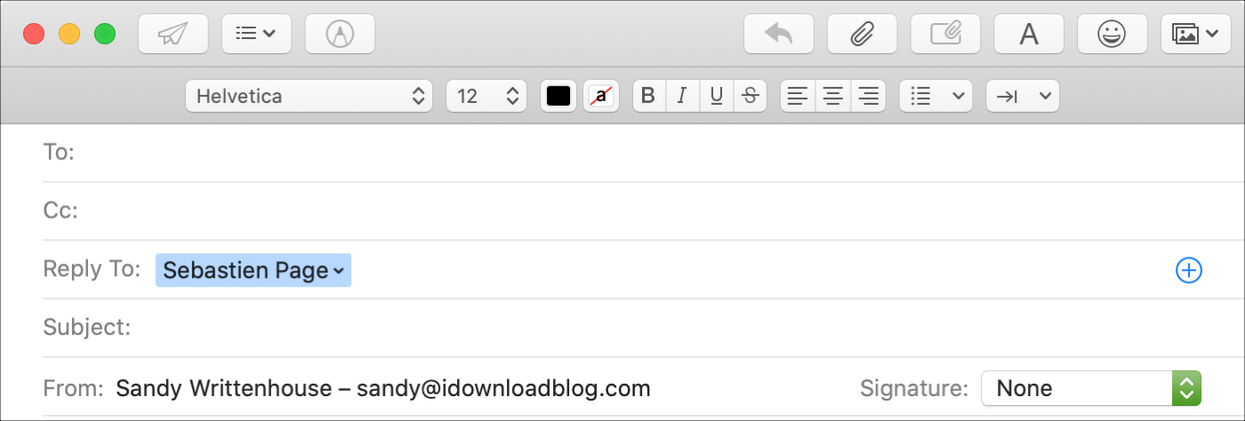 Добавить ответ в Mail Mac