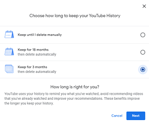 Удалить свою историю YouTube