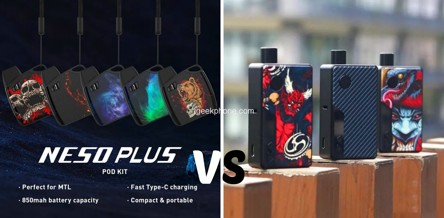 Jämförelse av Rincoe Manto AIO 80W vs Rincoe Neso Plus Pod System Kit