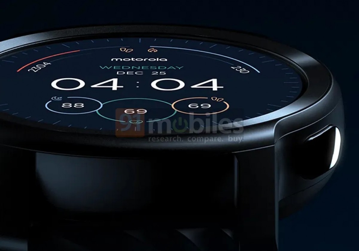Ny smartklocka Motorola Moto Watch 100 lyser upp på renderingar