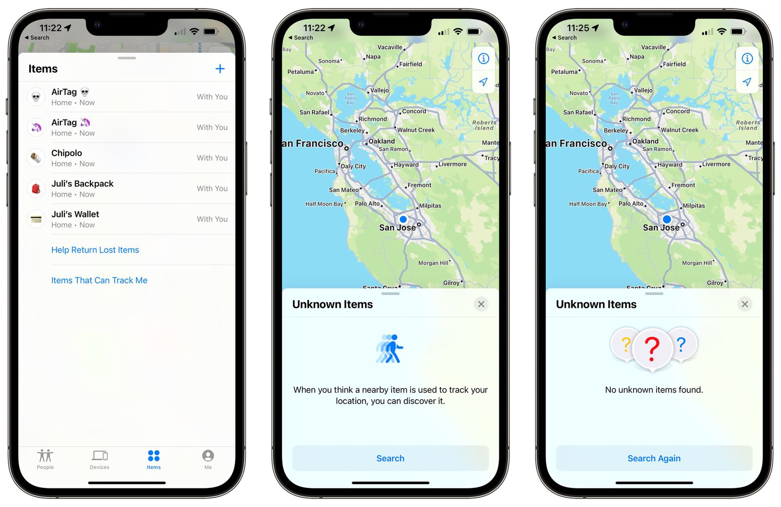 Apple testar funktionen för spårning av dolda objekt i iOS 15.2
