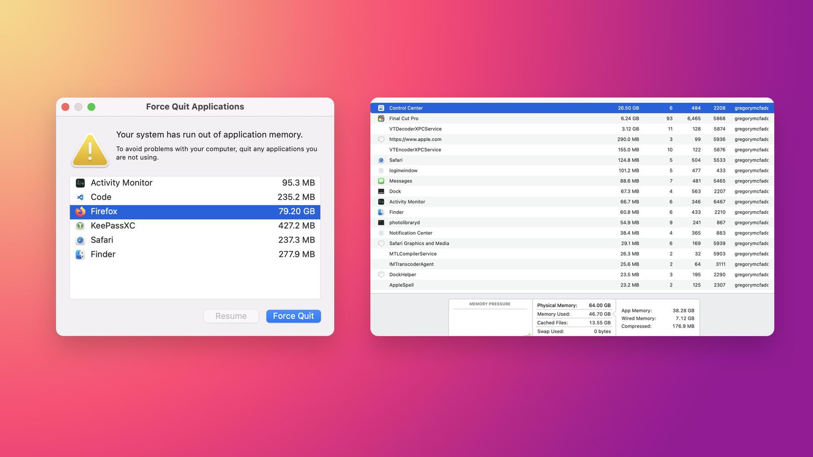 En bugg i macOS Monterey leder till ett problem med överdriven förbrukning av Mac RAM