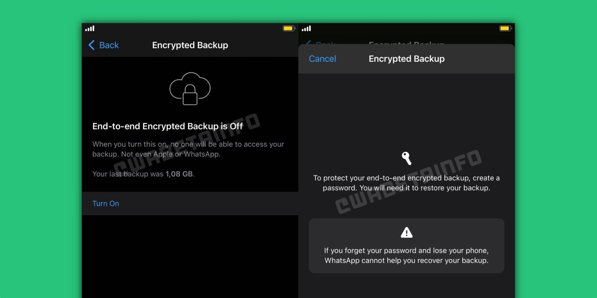 WhatsApp Beta lägger till end-to-end-kryptering för chattsäkerhetskopior