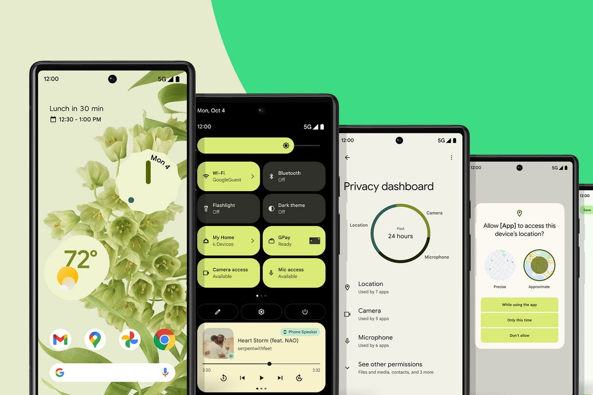 Android 12-uppdatering släppt för Pixel-smarttelefoner