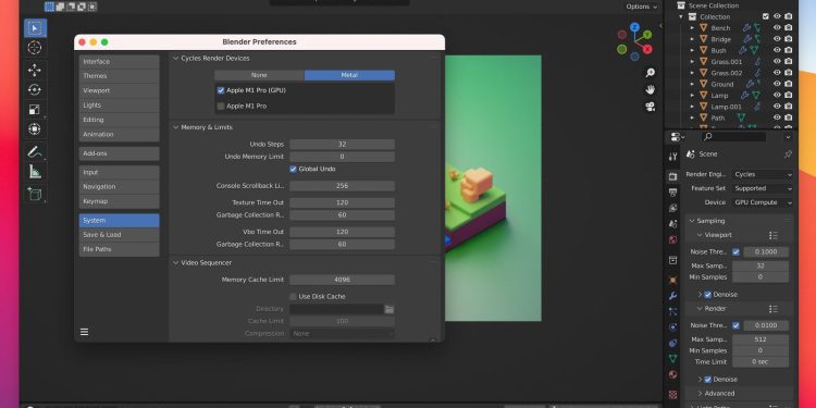 Blender testar Metal GPU-rendering på M1 Mac
