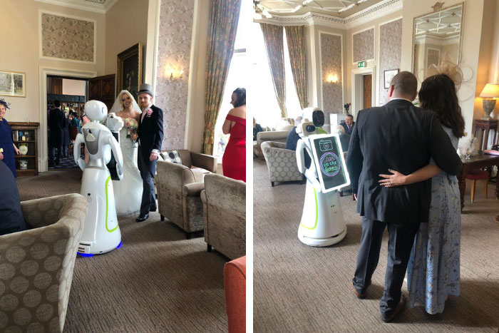 Detta par anlitade en robotfotograf för att fotografera deras bröllopsdag