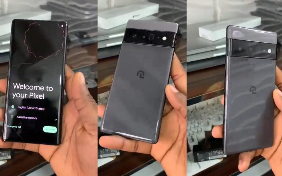 Fungerande prototyp Google Pixel 6 lyser upp på video