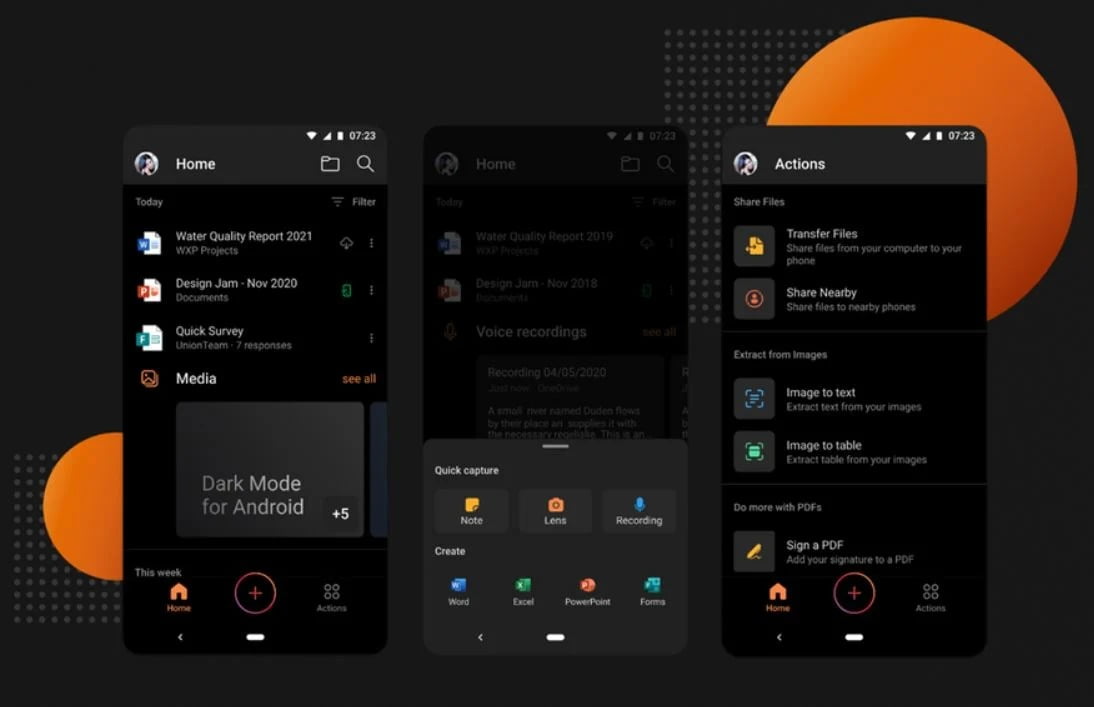 Nya Office för Android har många nya PDF-filer!