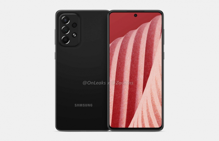 Realistiska renderingar av Samsung Galaxy A73