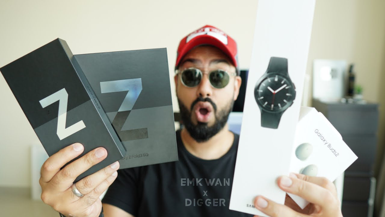 Uppackning och första intryck av Samsung Galaxy Z Fold3 och andra nya produkter från företaget