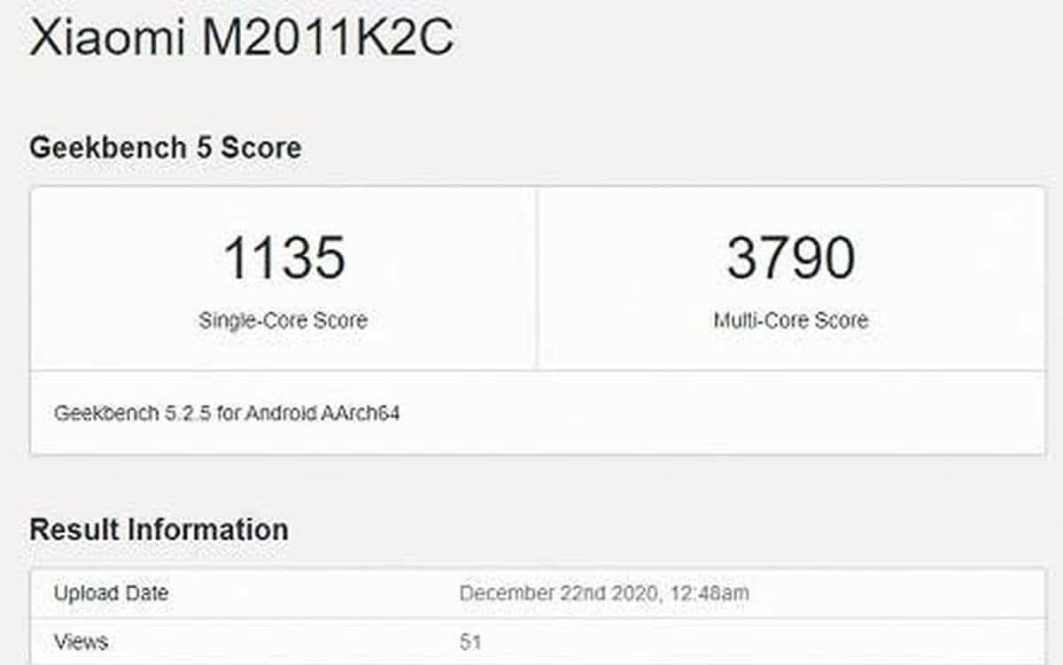Riktmärke för Xiaomi Mi 11