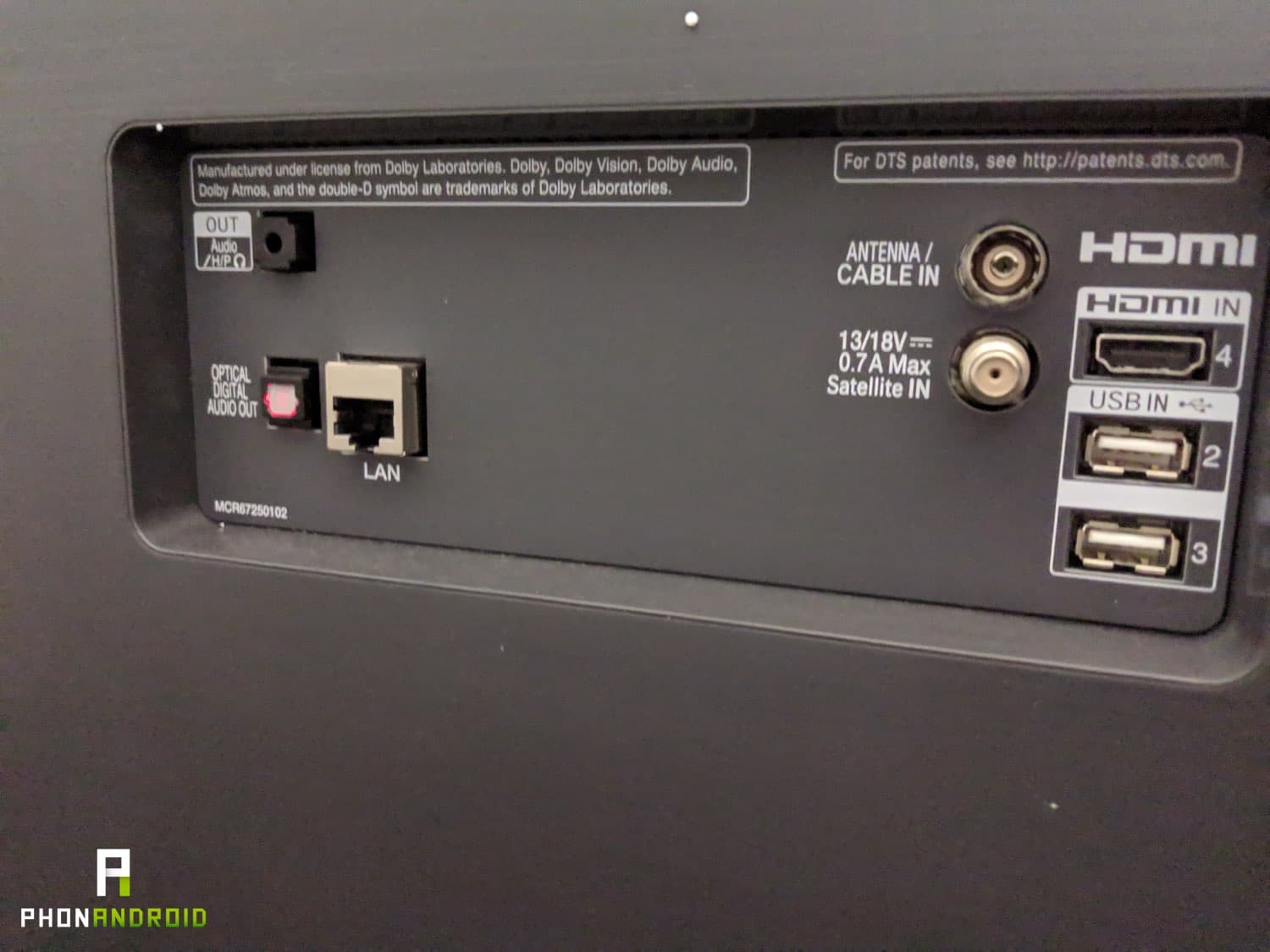 LG TV 55C8 testkontakt 2