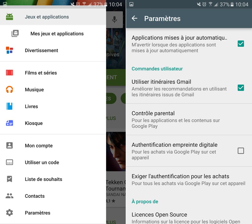google play store resväg rekommendation
