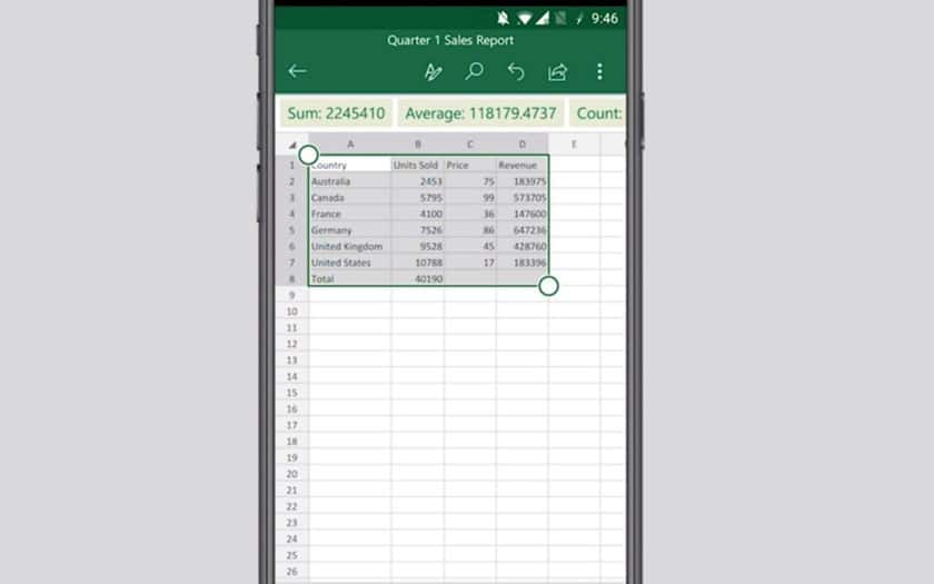 Excel på Android: du kan nu skapa tabeller från ett foto