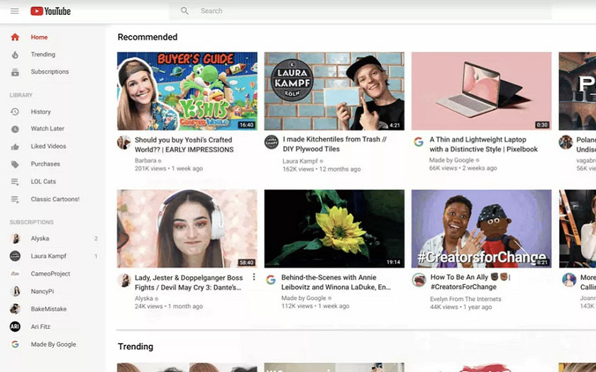 YouTube ändrar design på PC och låter dig välja vilka videor som visas i rekommendationerna