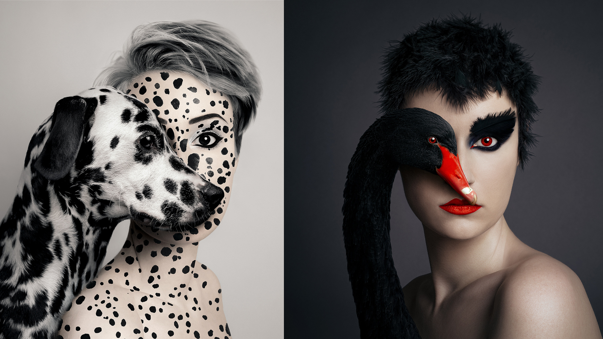 Fotografen ser på dig genom djurens ögon i dessa kreativa självporträtt