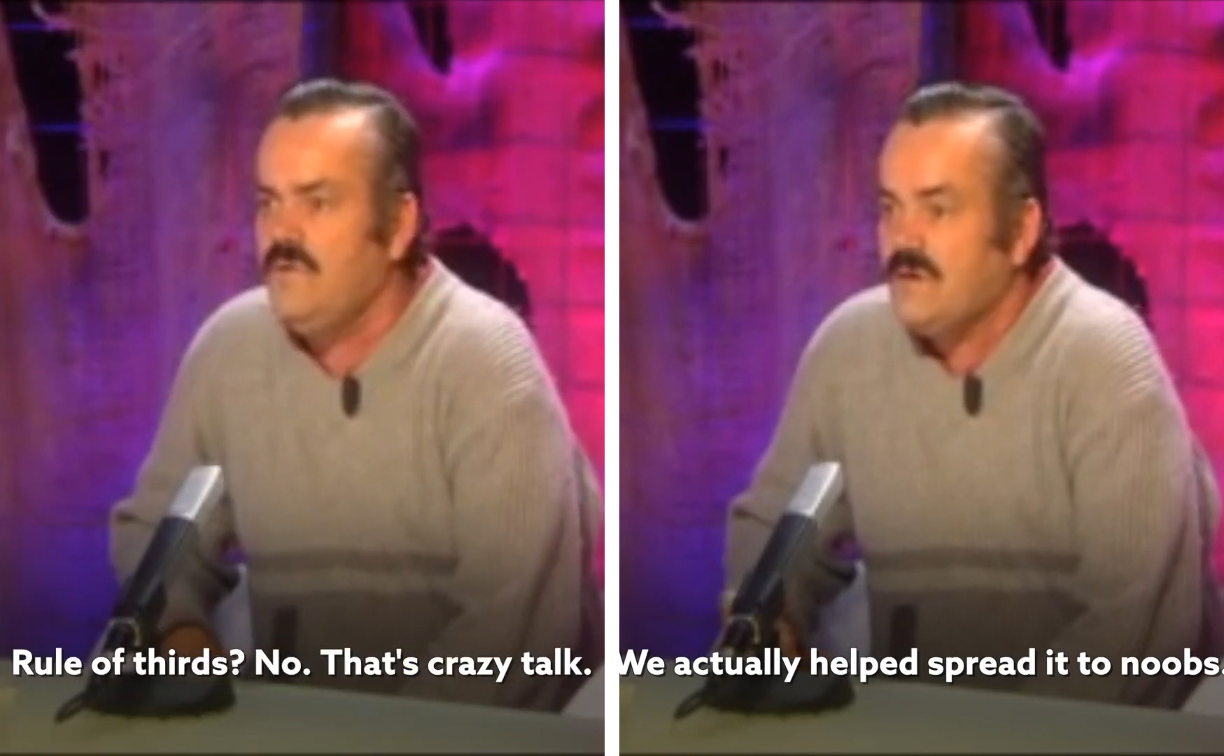 Se: El Risitas förklarar varför Rule of Thirds suger i en rolig “textad” video