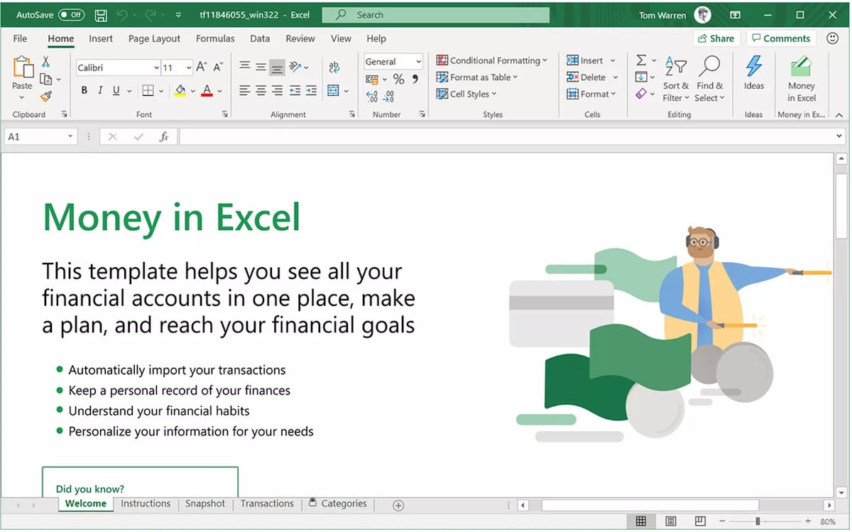 Microsoft Office 365: Excel låter dig nu hantera ditt bankkonto