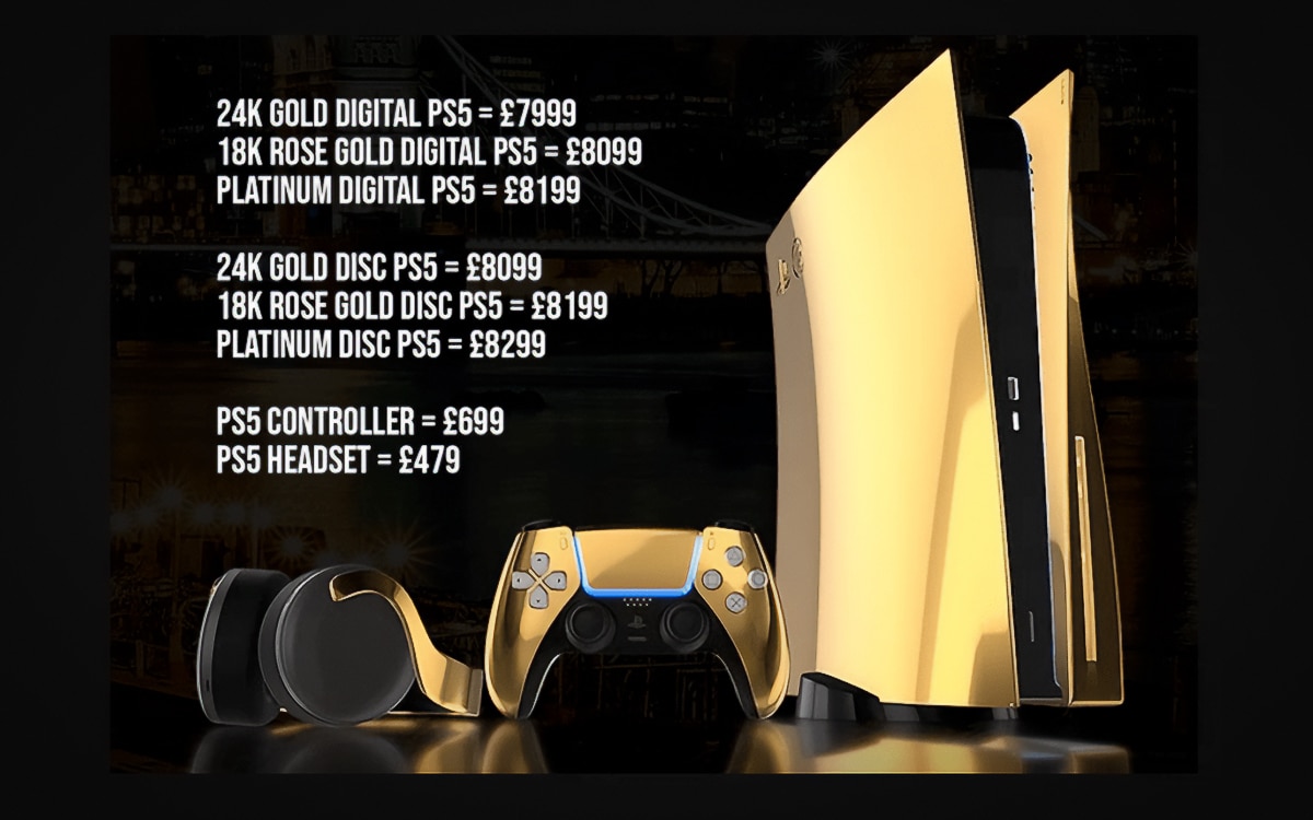 PS5: upptäck 24-karats guldbling-bling-version till 8 600 € “endast”