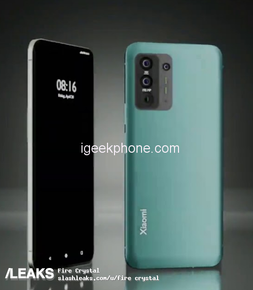 Xiaomi MI 11 Pro Nya renderingar exponerade med fyra bakre matriskamera