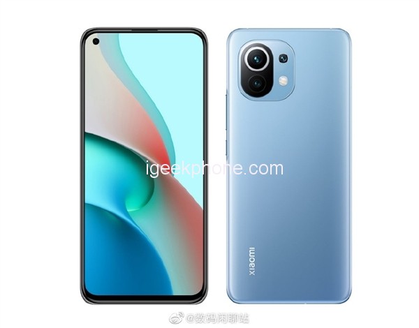 Xiaomi MI 11 Lite rendering exponerad: 120Hz skärm