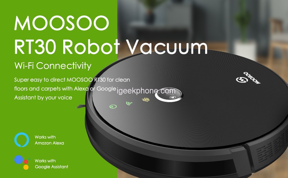 MOOSOO RT30 Review – Robot Vacuum Works with Alexa & Google för 165,30 USD (kupong)