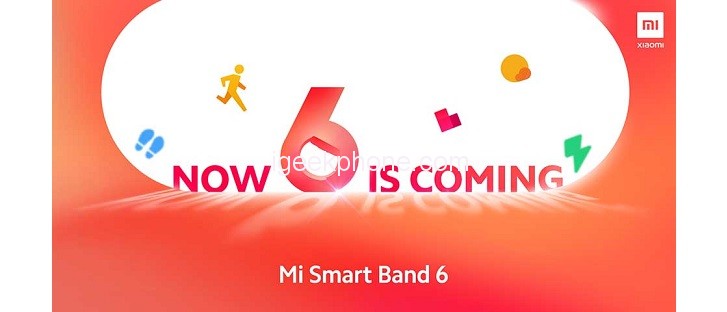 Xiaomi Mi Band 6 lanseras den 29 mars, kolla in dess officiella foto