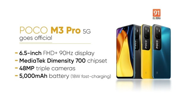 POCO M3 Pro 5G släpps officiellt med Snapdragon 700 SoC