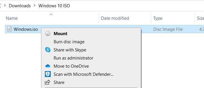 Montar Windows 10 ISO