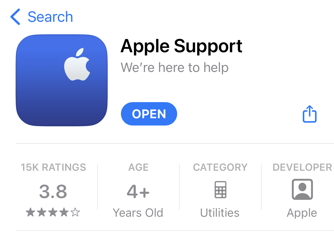 Utilice la aplicación Apple Support para ponerse en contacto con el soporte técnico de Apple para solucionar que la conexión Ethernet de su Mac no funcione, no aparezca, no se conecte o no tenga Internet.