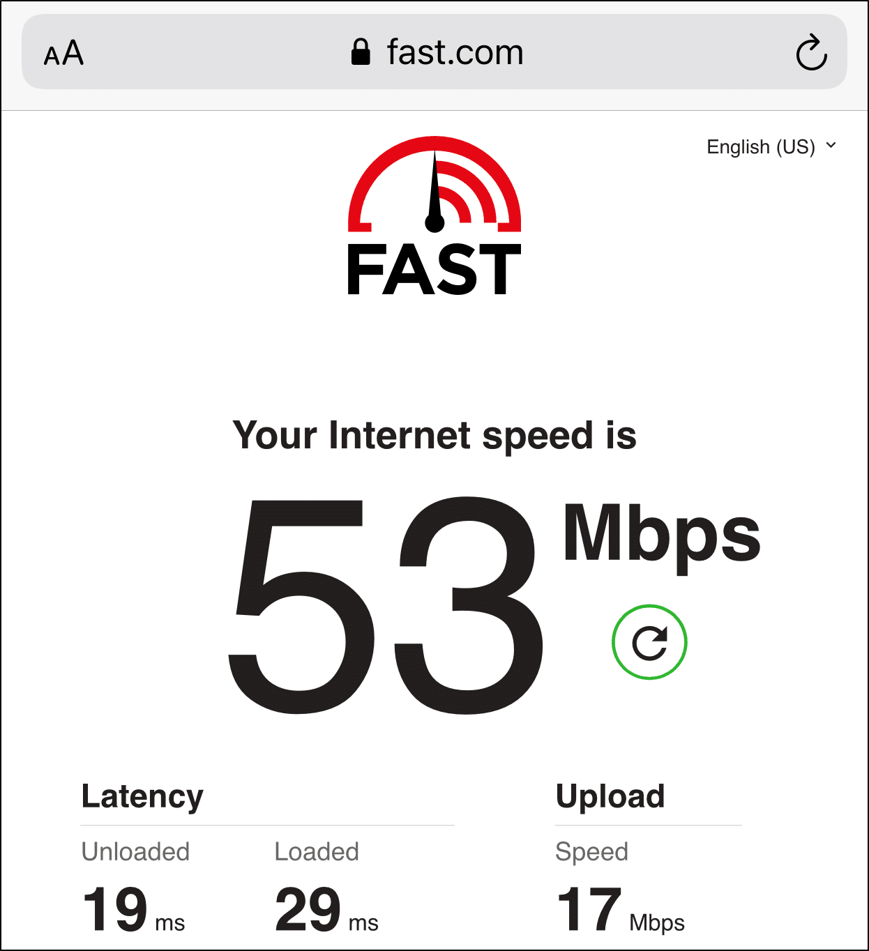 Pruebe la velocidad de su conexión a Internet en fast.com si las descargas de Netflix no funcionan