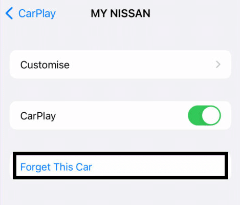 Para volver a conectar su vehículo a CarPlay, vaya a configuración, seleccione General, luego CarPlay y haga clic en olvidar carPlay para solucionar el problema de desconexión aleatoria de Apple CarPlay.