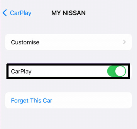 Para habilitar la configuración, vaya a CarPlay, seleccione General, luego CarPlay y habilite carPlay para solucionar el problema de desconexión aleatoria de Apple CarPlay.