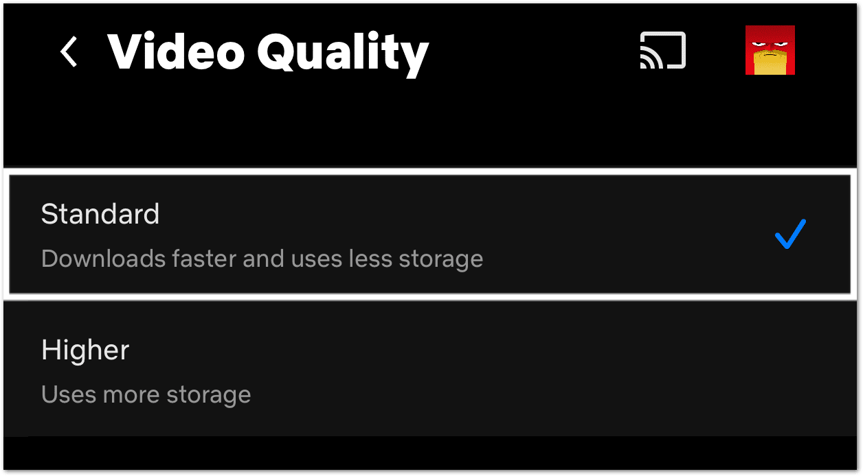 Cambie la calidad del video de definición estándar descargado en Netflix para corregir descargas que no funcionan o no se reproducen