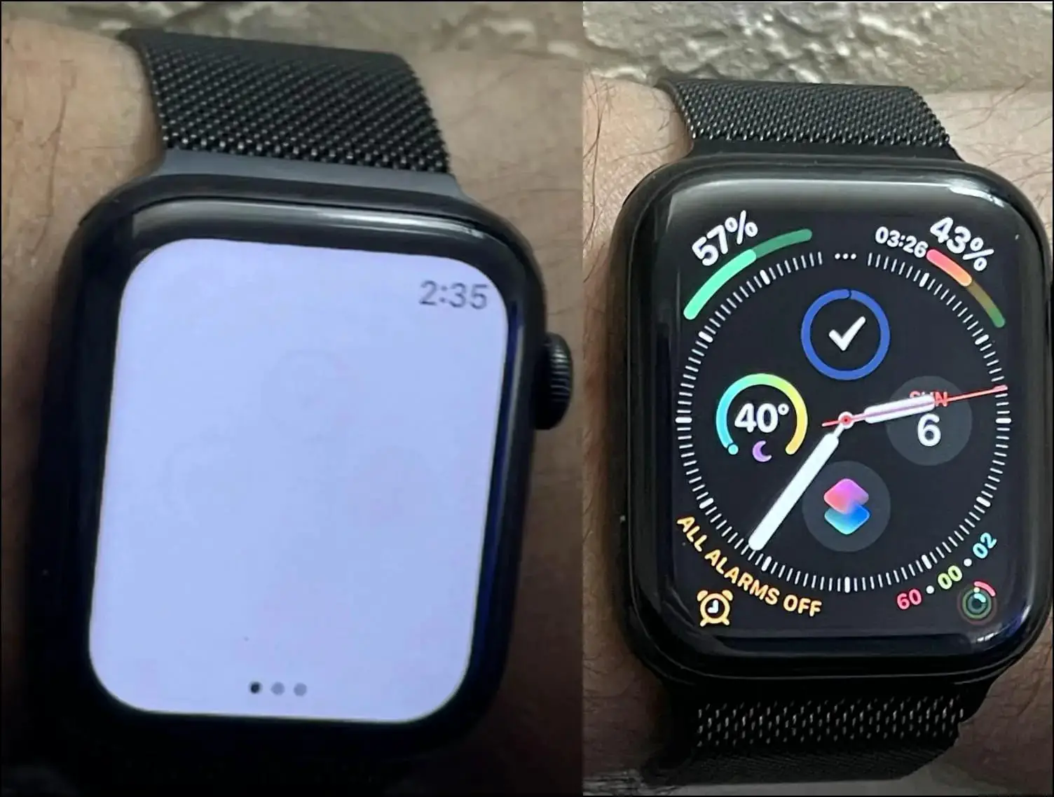 Quema de pantalla en Apple Watch