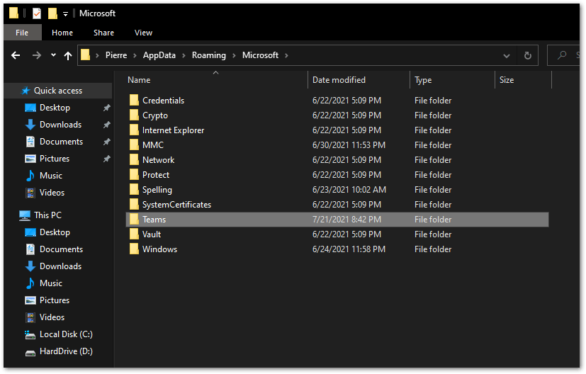 Borre el caché de la aplicación Microsoft Teams en Windows para reparar los archivos y carpetas de Microsoft Teams que no se muestran, cargan o descargan