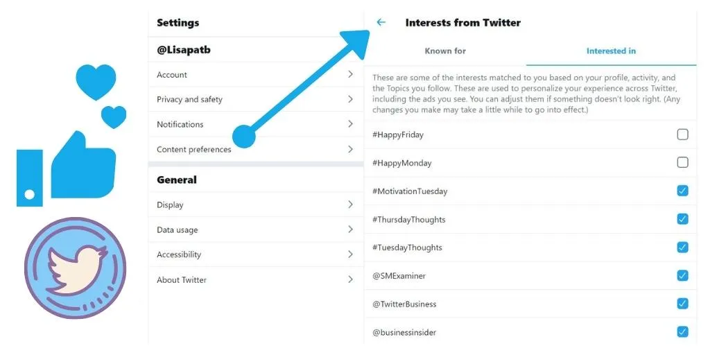 Cómo cambiar tus intereses en Twitter