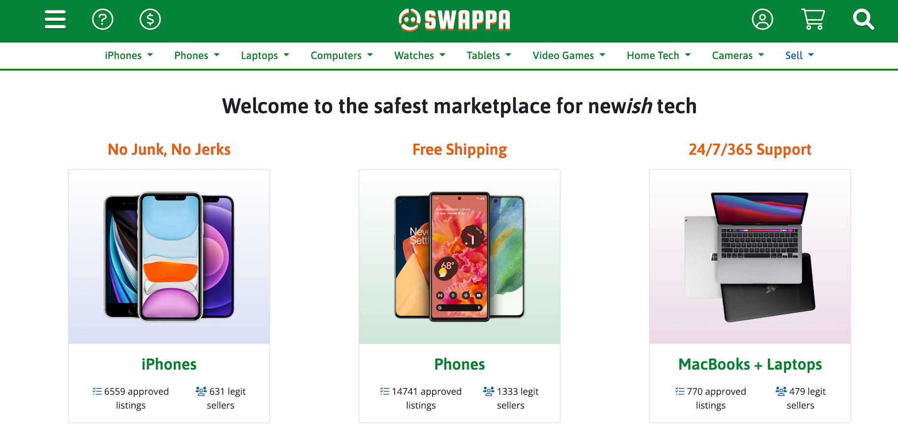 Mercado de compra y venta de tecnología: Swappa