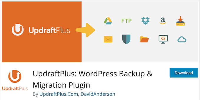 El complemento gratuito de copia de seguridad de WordPress UpdraftPlus