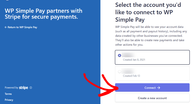 Conecte Stripe a WP Simple Pay 