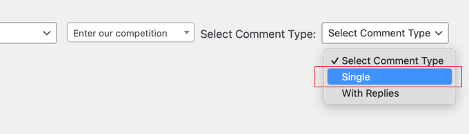 Cómo elegir un tipo de comentario de WordPress