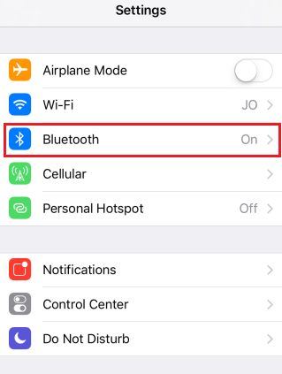 desactivar Bluetooth en iPhone